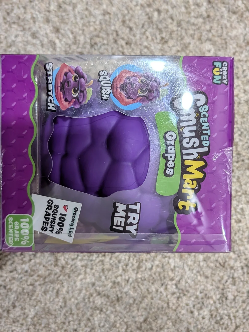 Scented Grapes Sensory Squishy Toy - Purple